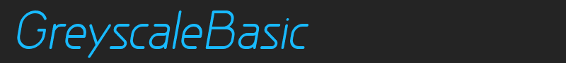 GreyscaleBasic font